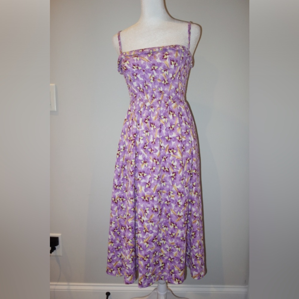 H&M Pink and Purple Smocked Sundress
